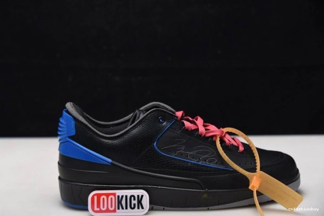 Retro Black Low Jordan 2 Blue Off-White SP DJ4375-004 0717